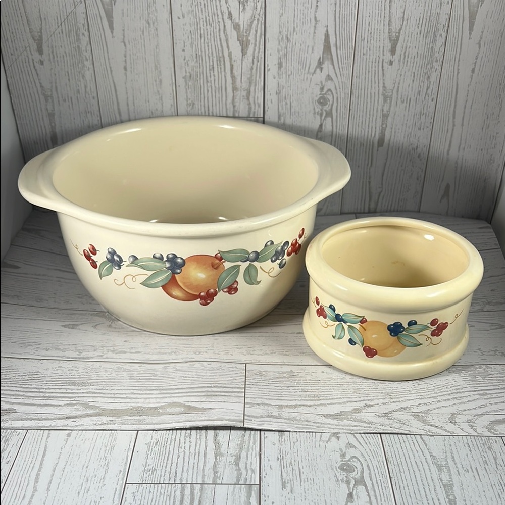 Corelle Coordinates Stoneware 1.5Quarts/1.42L  Mixing Bowl & Scouring Pad Holder